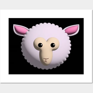 3d sheep face Posters and Art